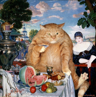 Kustodiev_Boris_-_Merchants_Wife_at_Tea_-cat-w.jpg